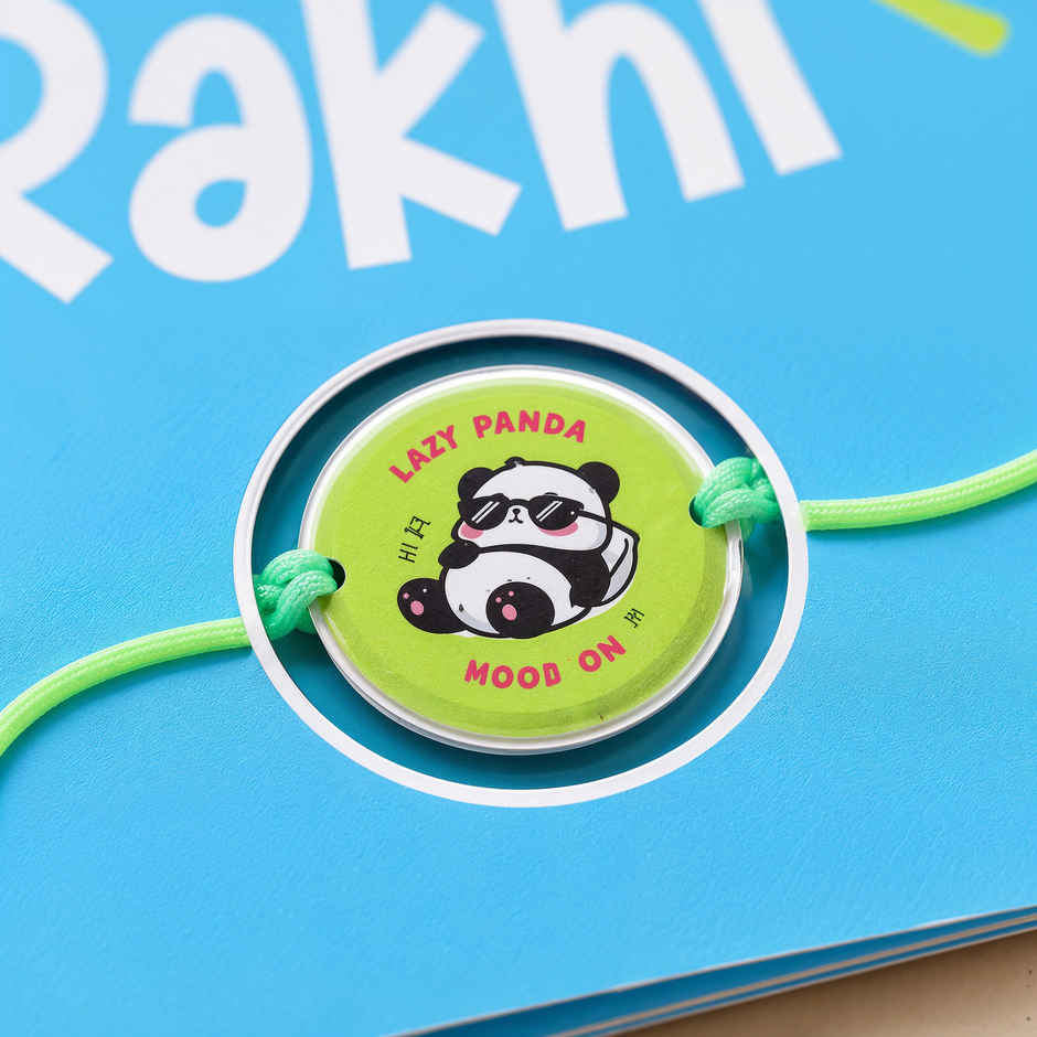 Lazy Panda Rakhi in a Cute Greeting Card | Oye Happy
