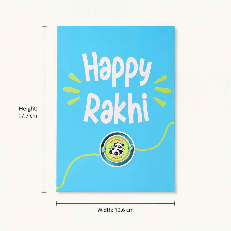 Lazy Panda Rakhi in a Cute Greeting Card | Oye Happy