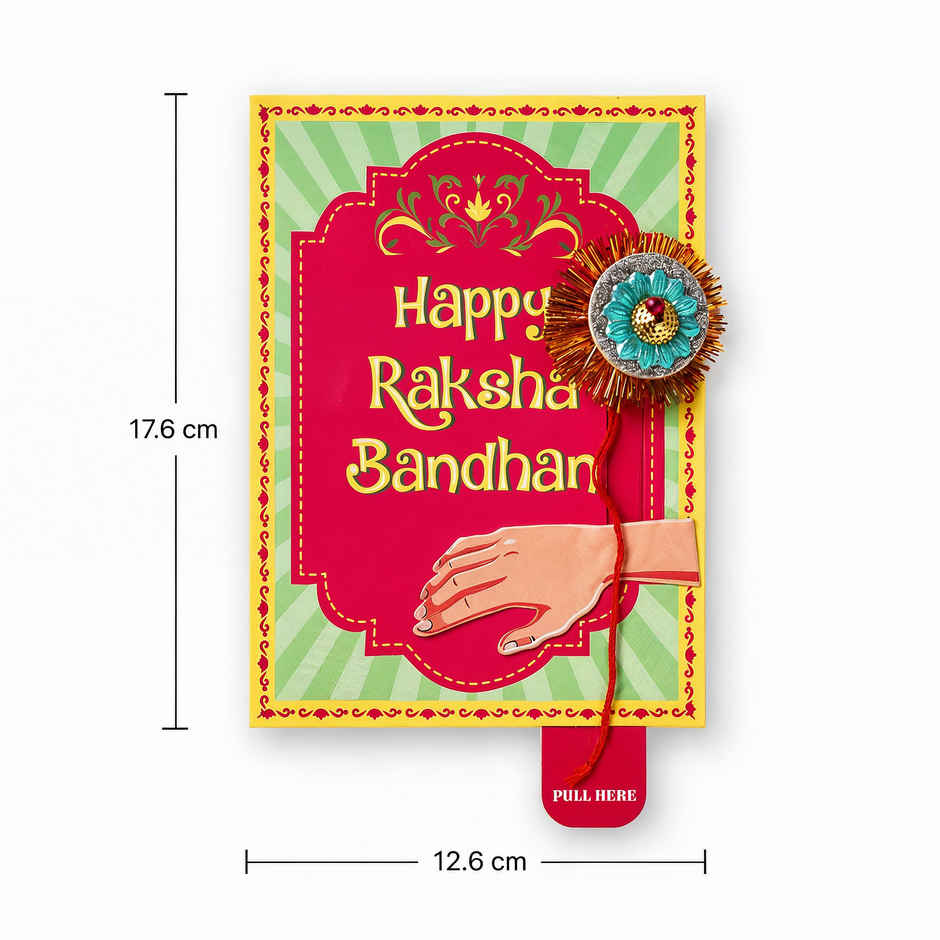 Pull Card Rakhi | Pull Card Surprise | Pack of 1 | Oye Happy