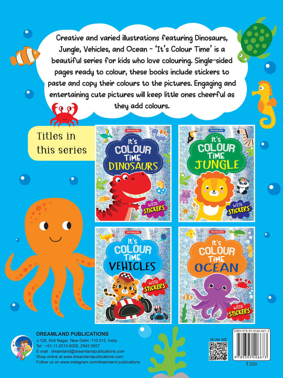 Dreamland Ocean Colour Time Activity Book with Stickers 32 Pages