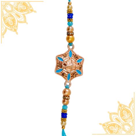 Religious Lord Ganesha Rakhi For Good Luck (BANDHAN)