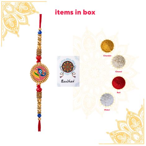 Evil Eye Peacock Awesome Design Rakhi (BANDHAN)