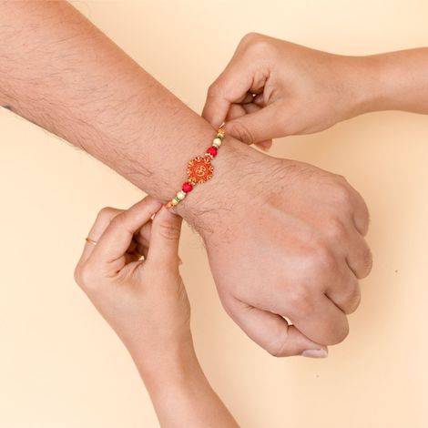 Religious Single Om Dori Rakhi (Shree Rakhi) Set of 1