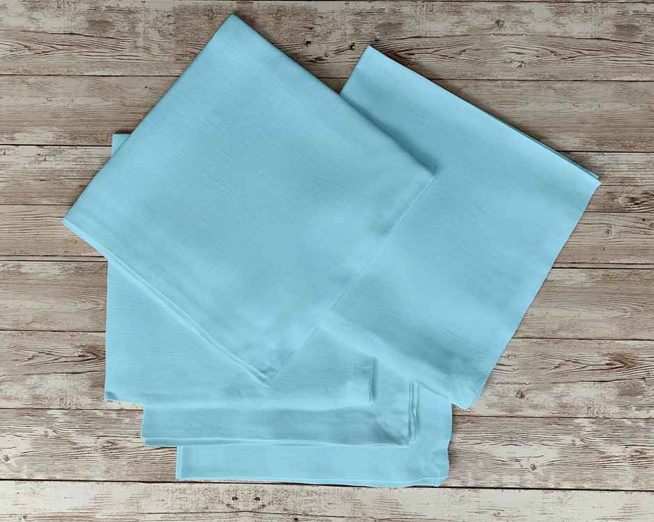 Lushomes Cloth Napkins - Light Blue | Mitted Corners | 18 x 18 inch