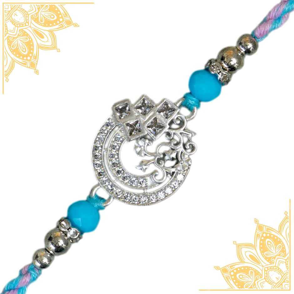American Diamond Premium A.D. Rakhi (Avyaan Rakhi) Set of 1
