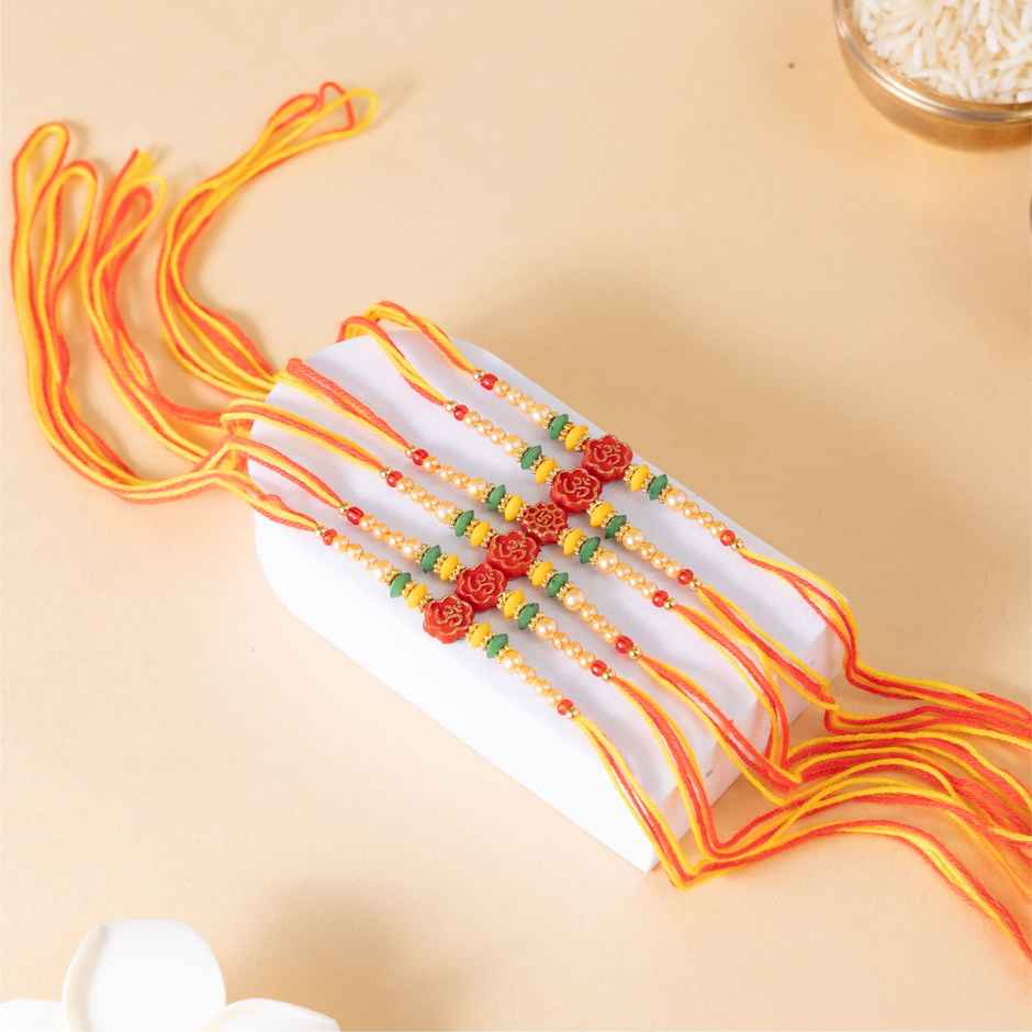 Religious Om Dori Rakhi (Shree Rakhi) Set of 6