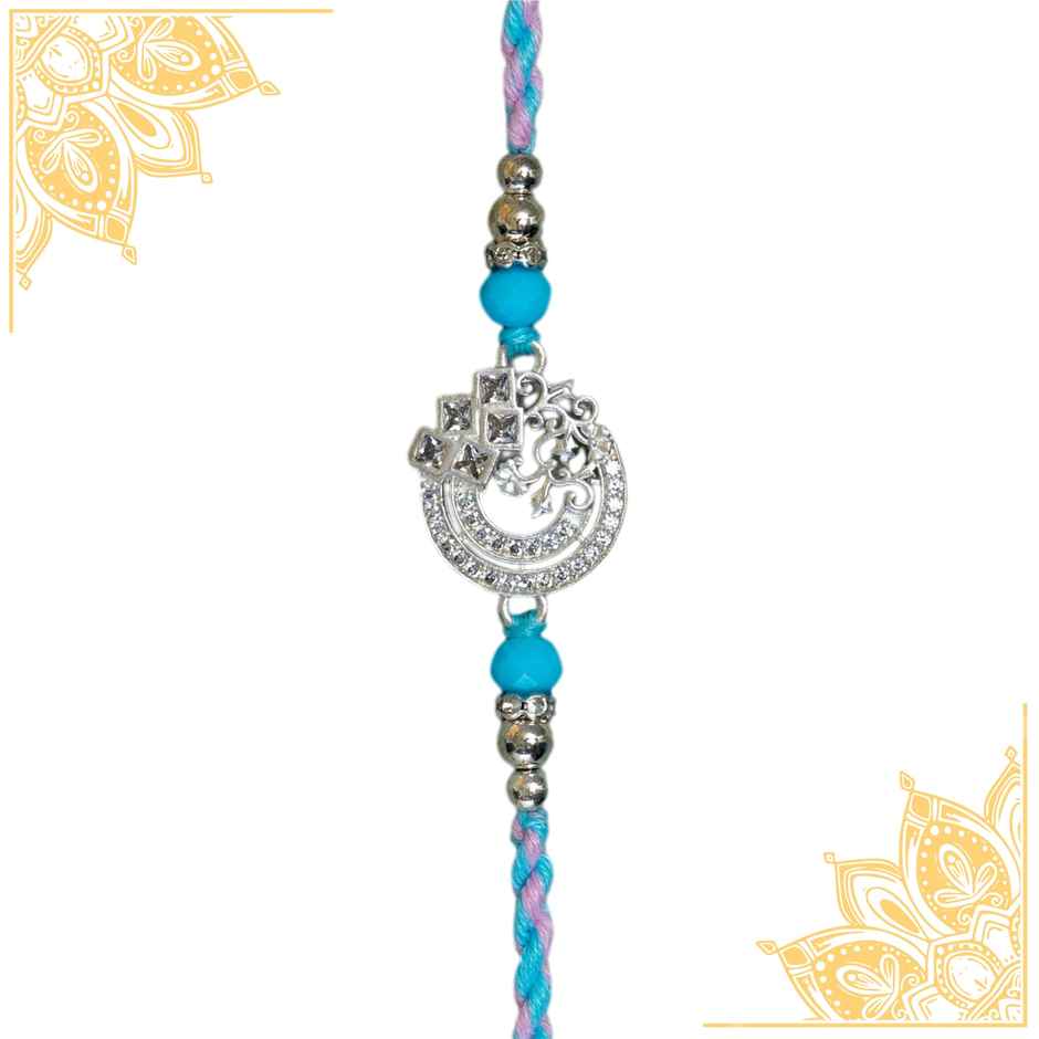 American Diamond Premium A.D. Rakhi (Avyaan Rakhi) Set of 1