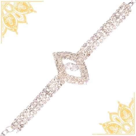 American Diamond Latest Designer Bracelet Rakhi (BANDHAN)