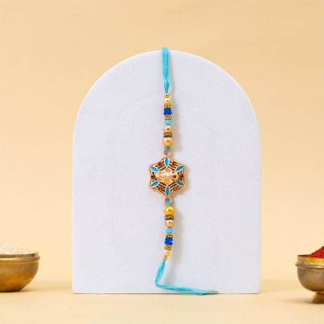 Religious Lord Ganesha Rakhi For Good Luck (BANDHAN)
