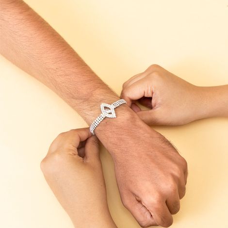 American Diamond Latest Designer Bracelet Rakhi (BANDHAN)