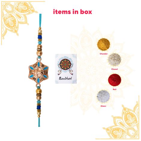 Religious Lord Ganesha Rakhi For Good Luck (BANDHAN)
