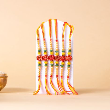 Religious Om Dori Rakhi (Shree Rakhi) Set of 6