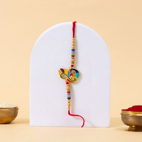 Peacock Designer Colorful Rakhi For Brothers (BANDHAN)