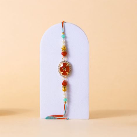 Stone Single Stone Rakhi (Avyaan Rakhi) Set of 1