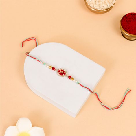 Stone Single Stone Rakhi (Avyaan Rakhi) Set of 1