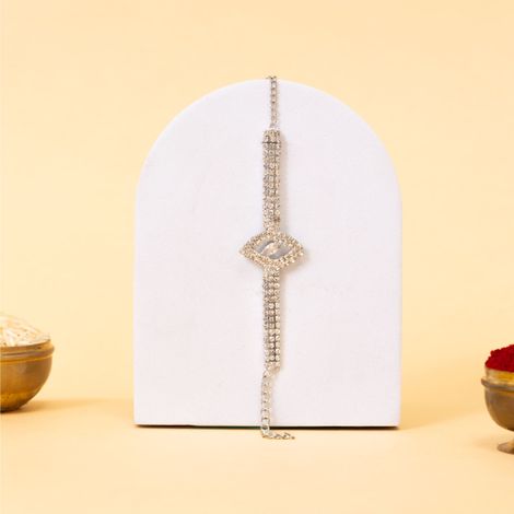 American Diamond Latest Designer Bracelet Rakhi (BANDHAN)