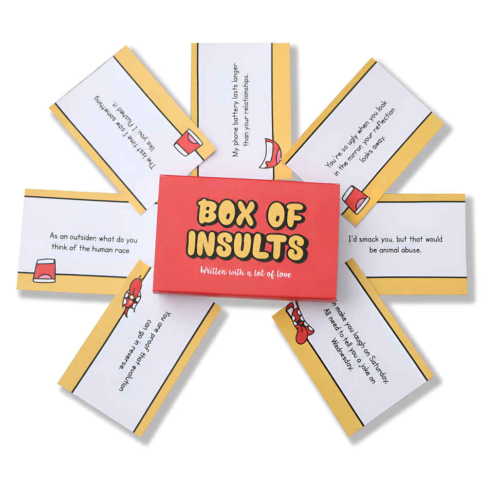 Box of Insults - Funny Rakhi Gift for Brother and Sister | Oye Happy