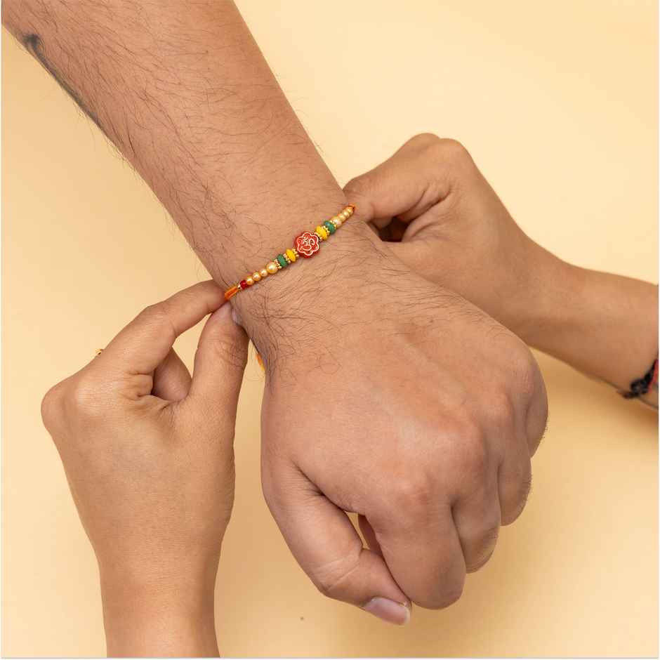 Religious Om Dori Rakhi (Shree Rakhi) Set of 6