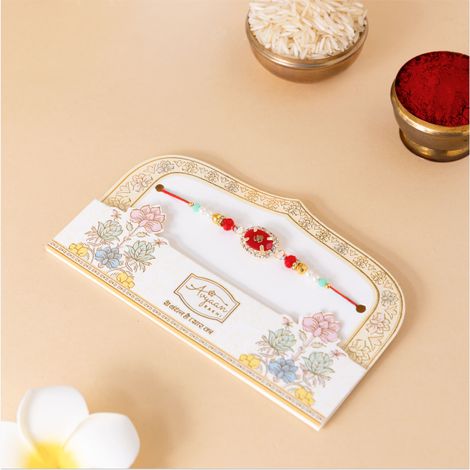 Stone Single Stone Rakhi (Avyaan Rakhi) Set of 1