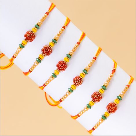 Religious Om Dori Rakhi (Shree Rakhi) Set of 6