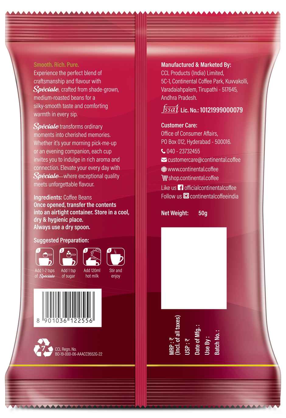 Continental Speciale Instant Coffee - Pouch