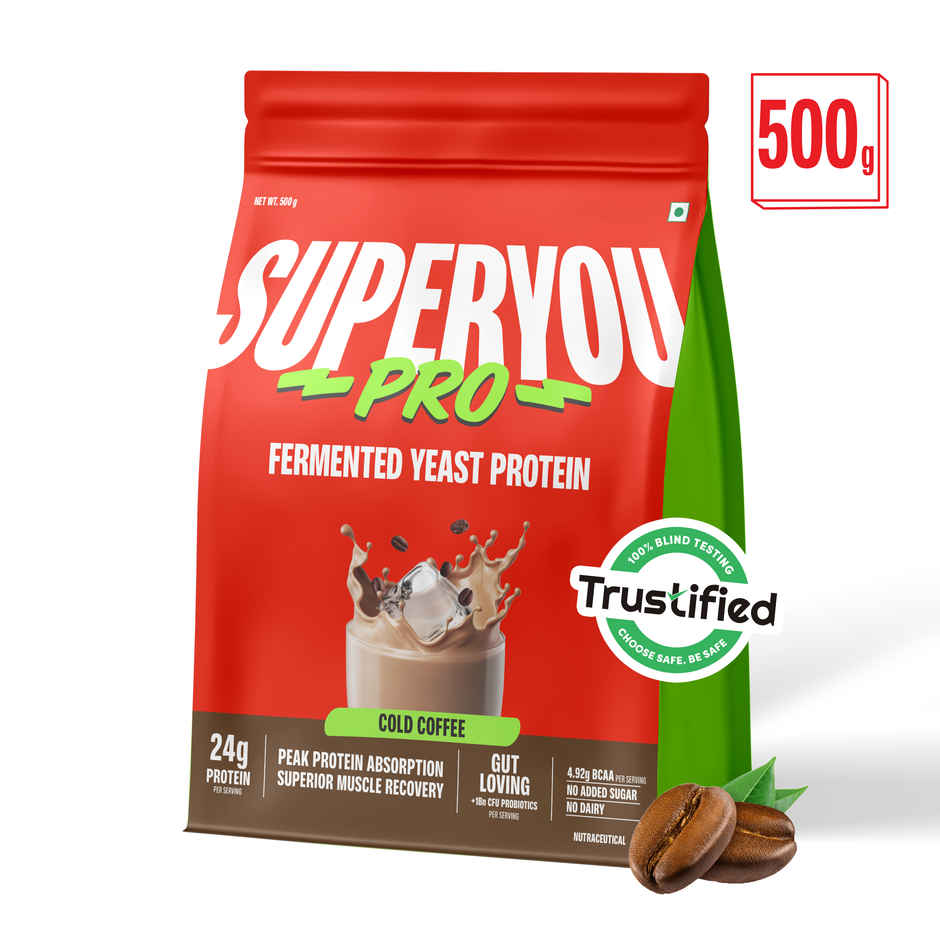 SUPERYOU Pro Cold Coffee Fermented Yeast Protein Isolate | 24g Protein per Scoop