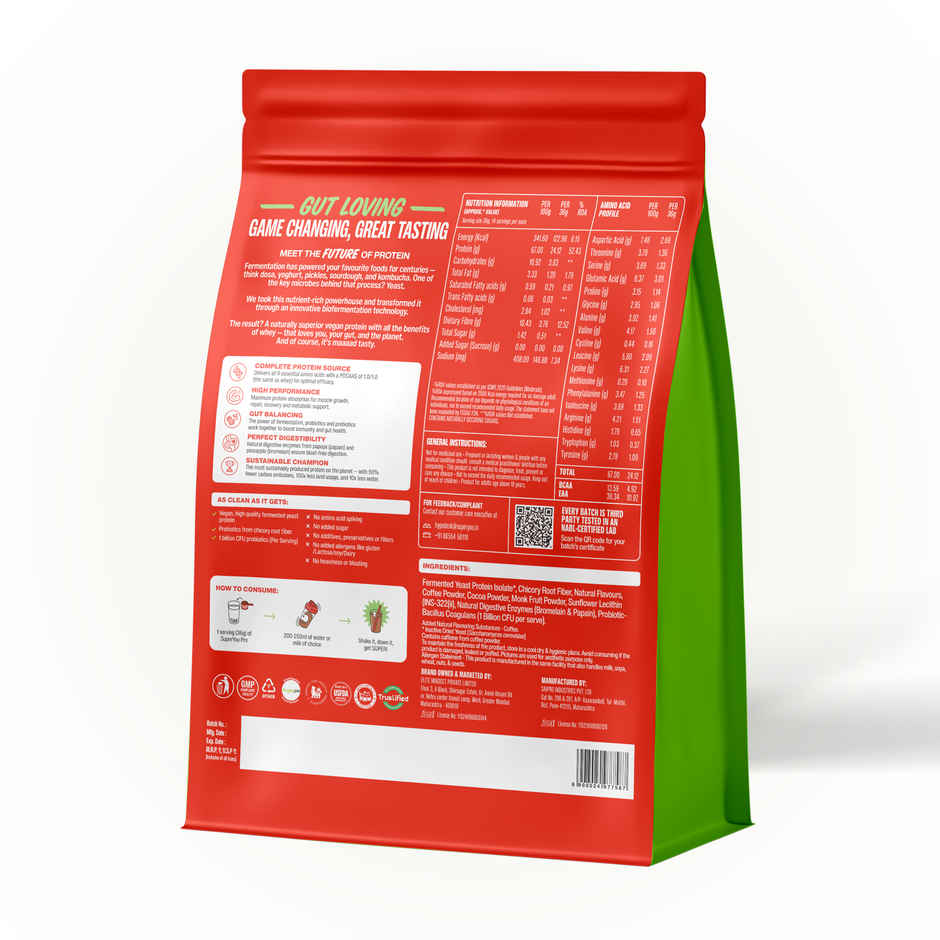 SUPERYOU Pro Cold Coffee Fermented Yeast Protein Isolate | 24g Protein per Scoop