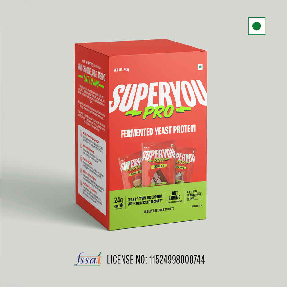 SuperYou Pro Fermented Yeast Protein- Assorted Box | 24g Protein per sachet
