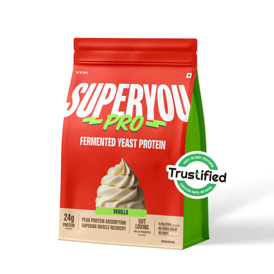 SUPERYOU Pro Vanilla Fermented Yeast Protein Isolate | 24g Protein per Scoop