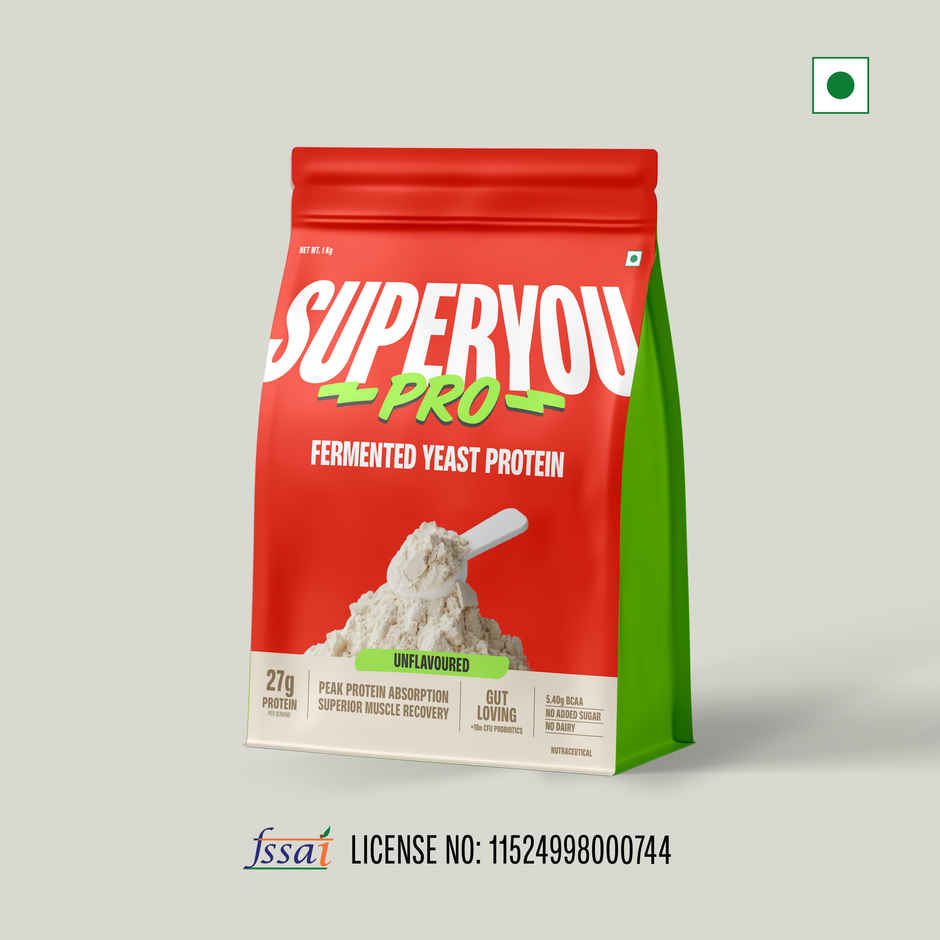SuperYou Pro Fermented Yeast Protein- Unflavoured | 26g Protein Per Scoop