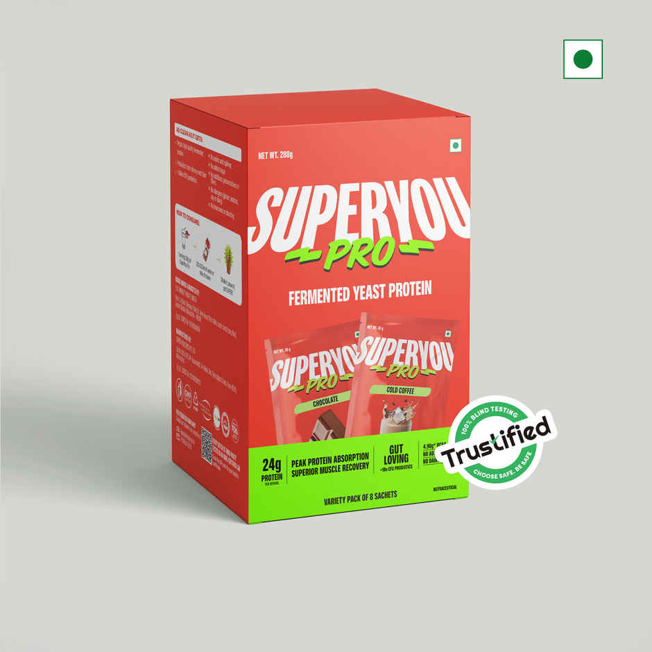 SuperYou Pro Fermented Yeast Protein- Assorted Box | 24g Protein Per Sachet