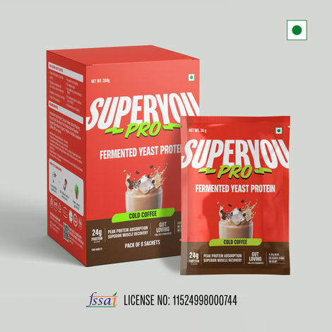 SuperYou Pro Fermented Yeast Protein- Coffee | 24g Protein per sachet