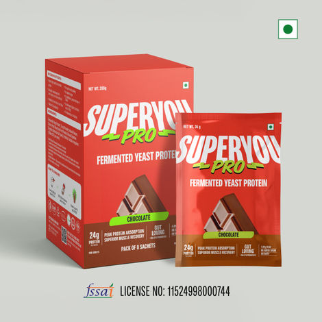 SuperYou Pro Fermented Yeast Protein- Chocolate | 24g Protein per sachet