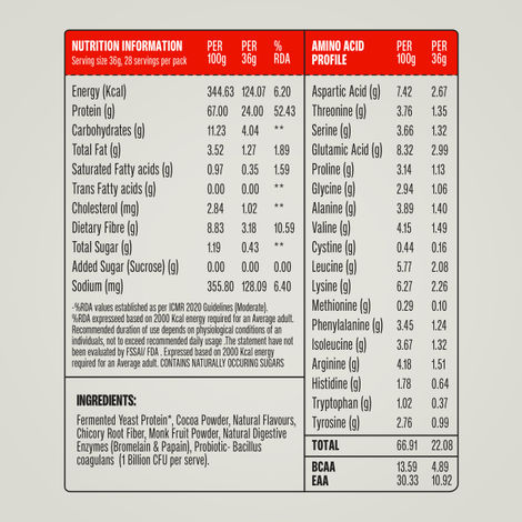 SuperYou Pro Fermented Yeast Protein- Chocolate | 24g Protein per sachet