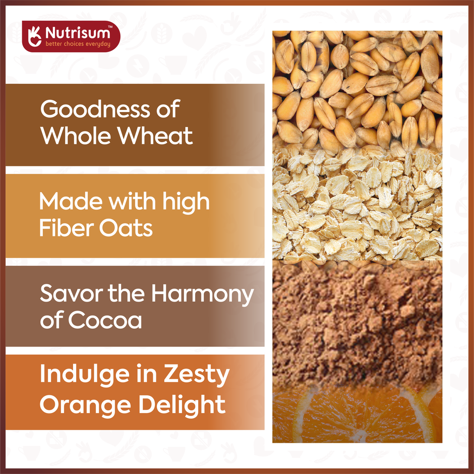 Nutrisum Oats Cookies - No Added Sugar - Chocolate Orange