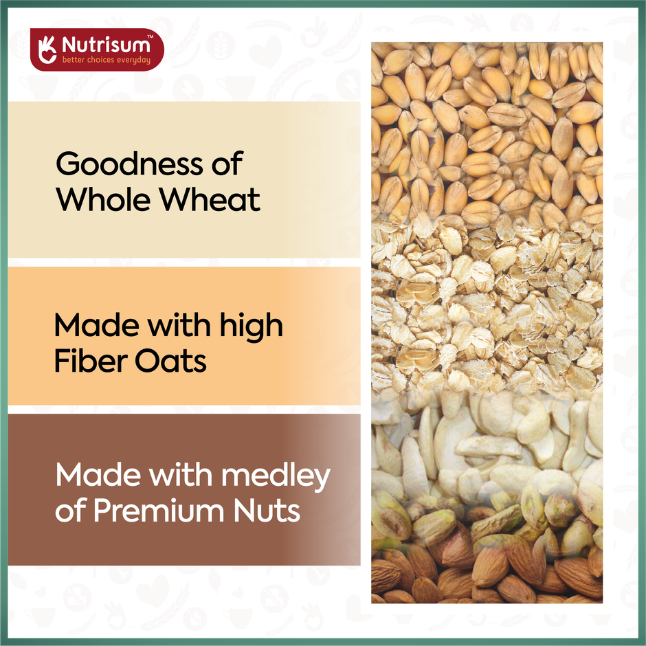 Nutrisum Oats Cookies - No Added Sugar - Mixed Nuts