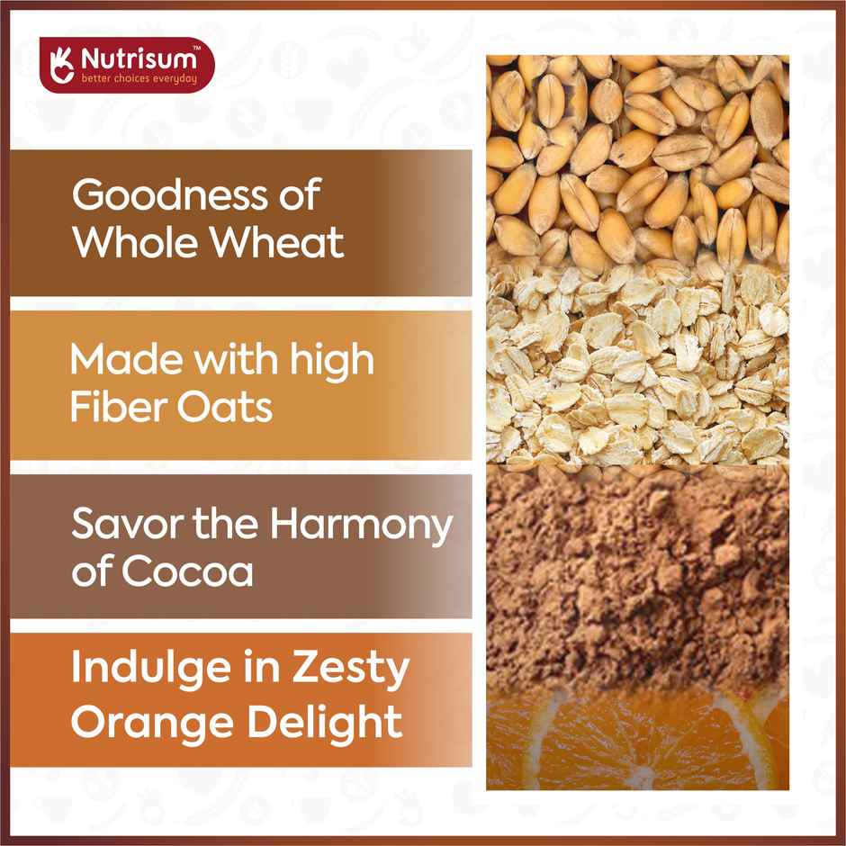 Nutrisum Oats Cookies - No Added Sugar - Chocolate Orange