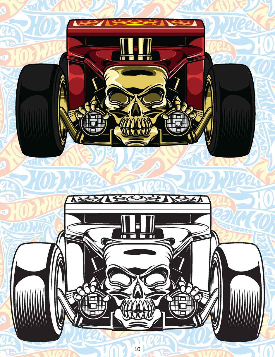 Hot Wheels Copy Colouring Book for Kids