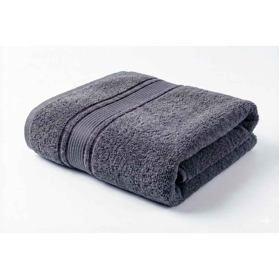 Dream Living Pure Cotton Bath Towel 400 Gsm | Grey - 90 x 178 cm