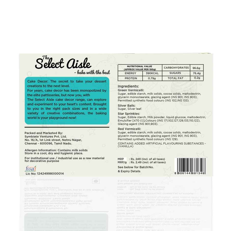 The Select Aisle Cake Decor Sprinkles - Christmas Combo