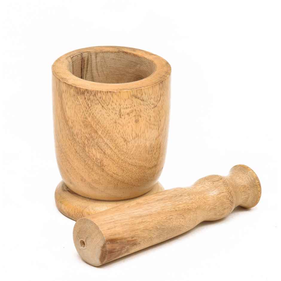 OGGN Wooden Mortar & Pestle | Okhali | 3.5 x 3.5