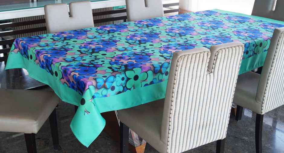 Lushomes Round Table Cloth - Cotton | Black Checks | 40 inch