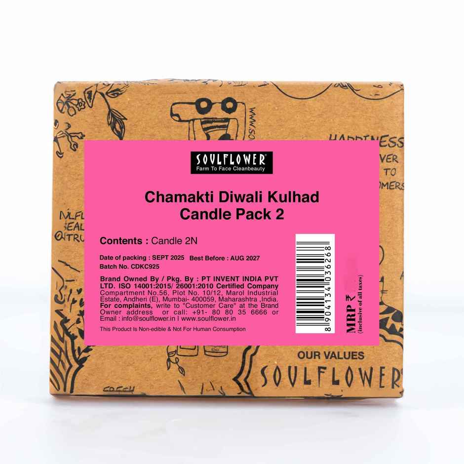 Soulflower Chai Kulhad Scented Candles