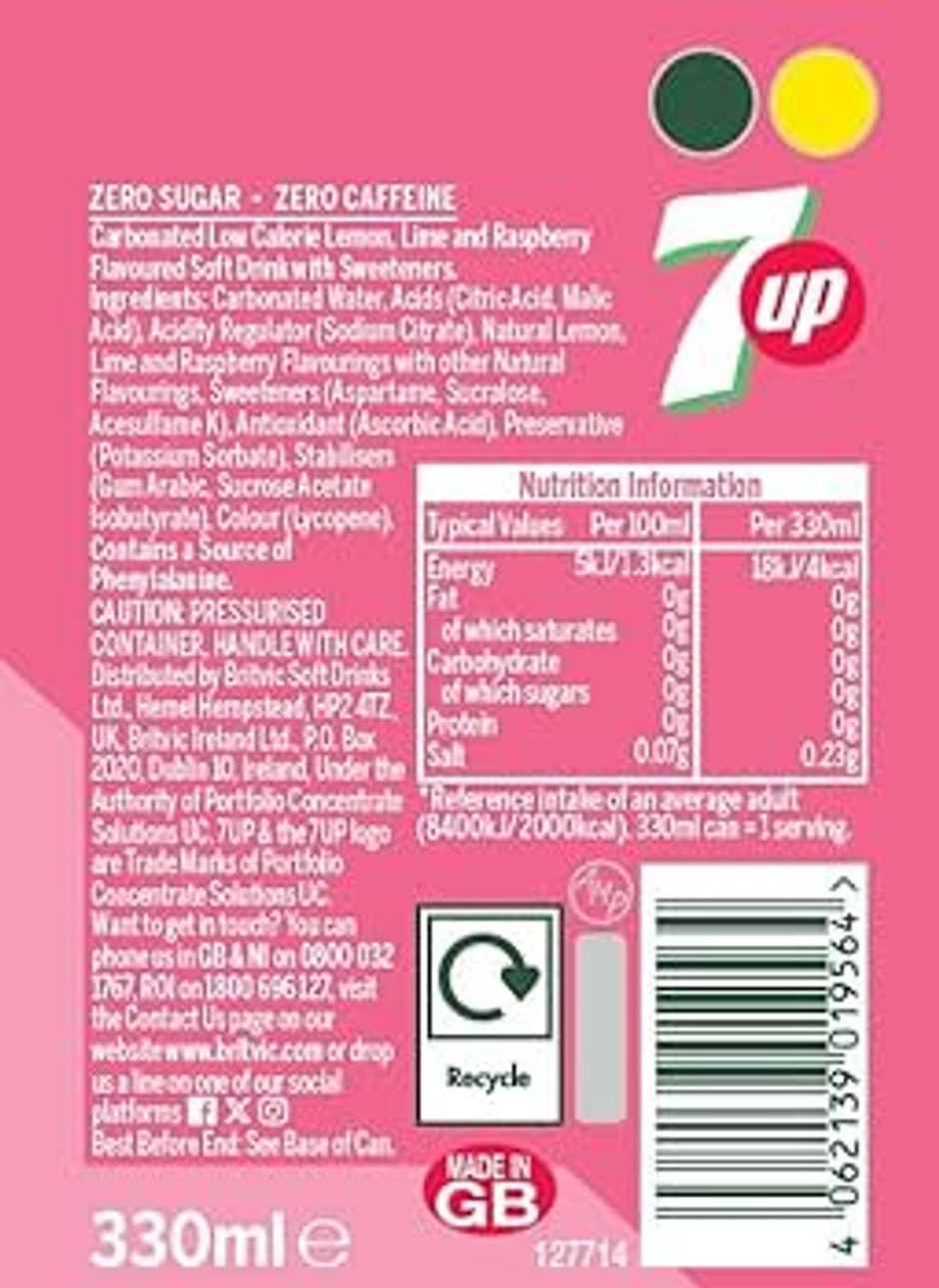 7Up Pink Lemonade Zero Sugar