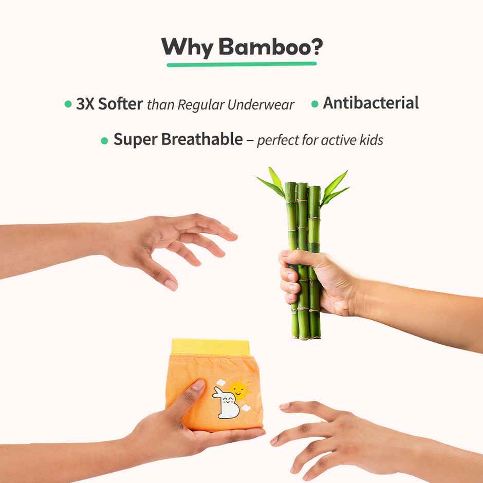 Superbottoms Supersoft Girls Boyshort | 4-6y| Stretchy & Breathable - Pack of 3 | Assorted