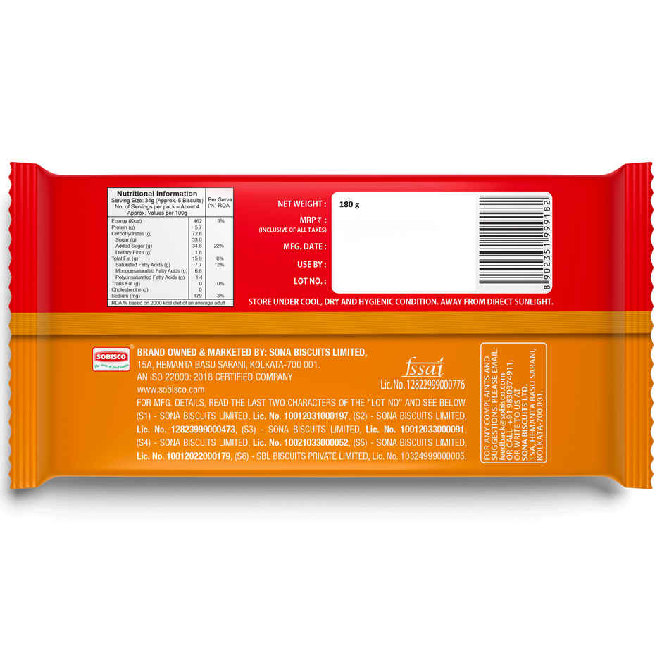 Sobisco Orange Treat Biscuits