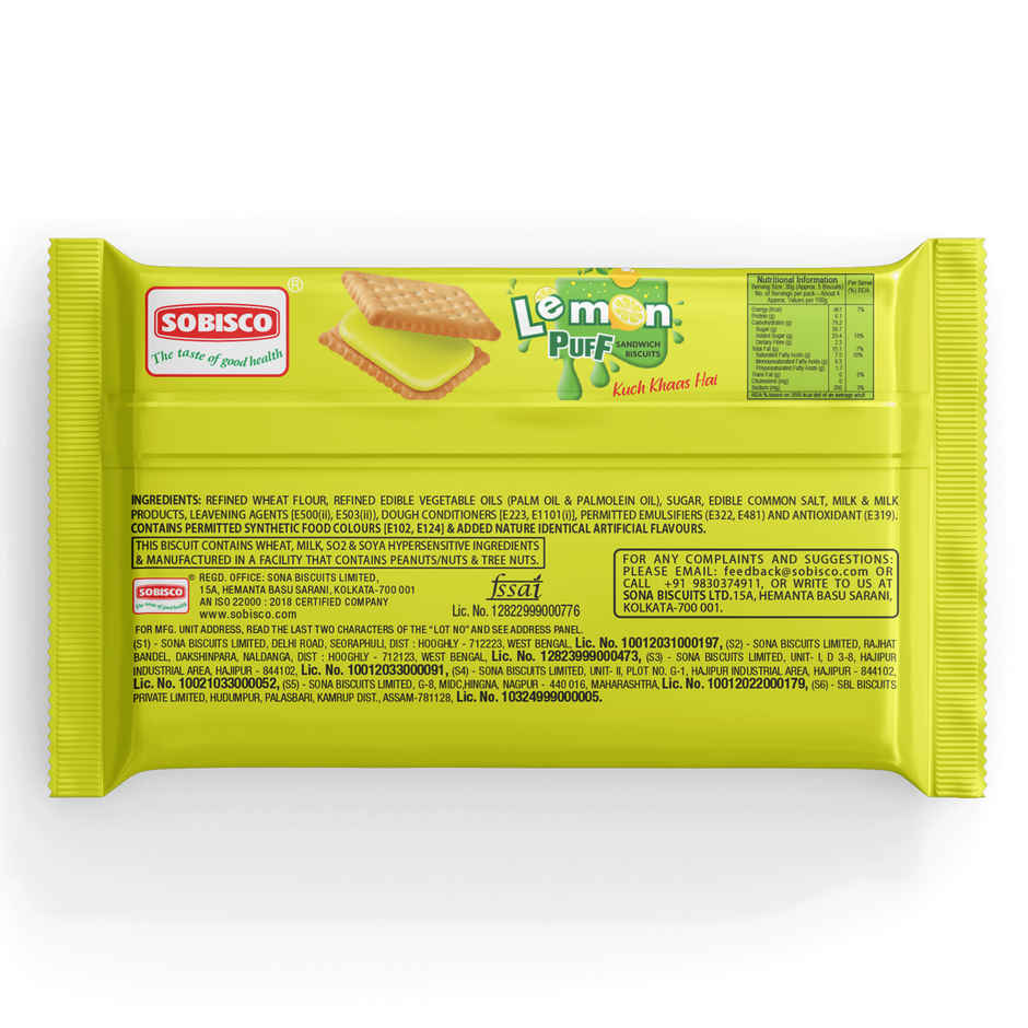 Sobisco Lemon Puff Cream Biscuits