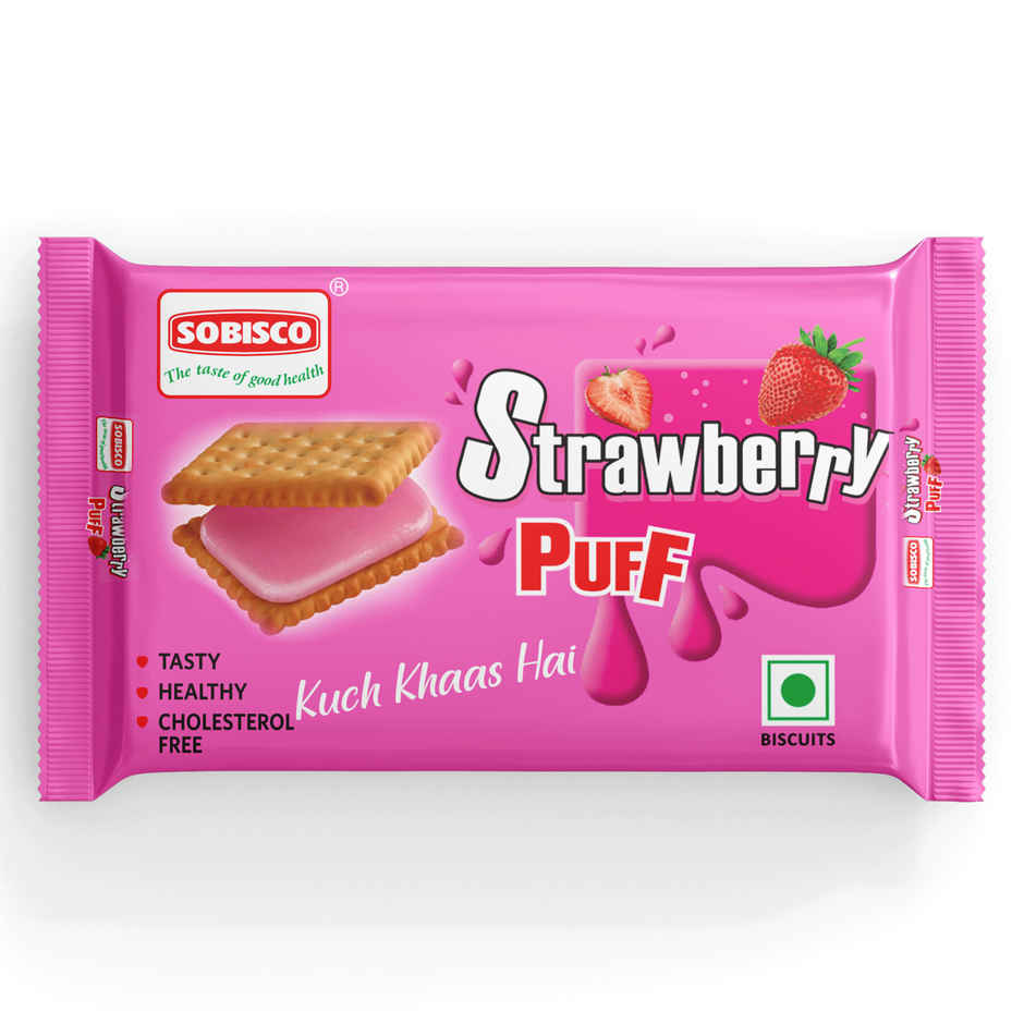 Sobisco Strawberry Puff Cream Biscuits