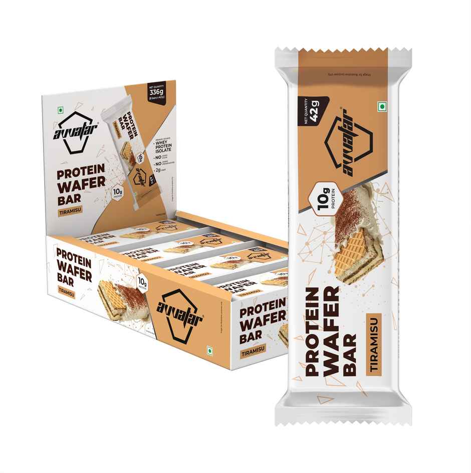 Avvatar 10g Protein Wafer Bar | Tiramisu Flavour Single Bar Combo 