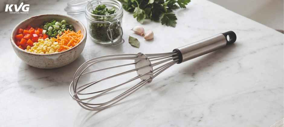 KVG Stainless Steel Whisk Hand Beater Durable Kitchen Whisk